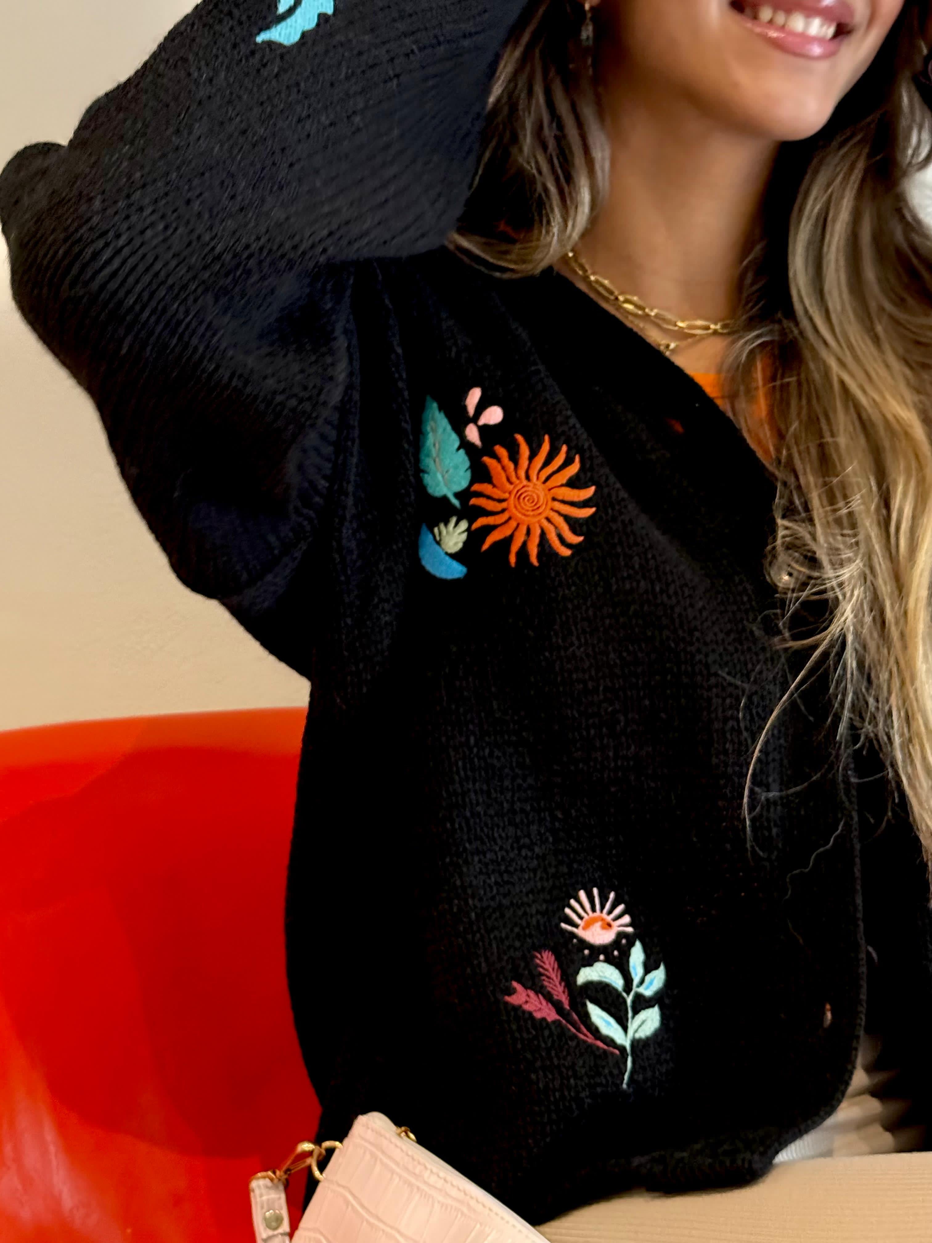 Image of Black Knit Cardigan