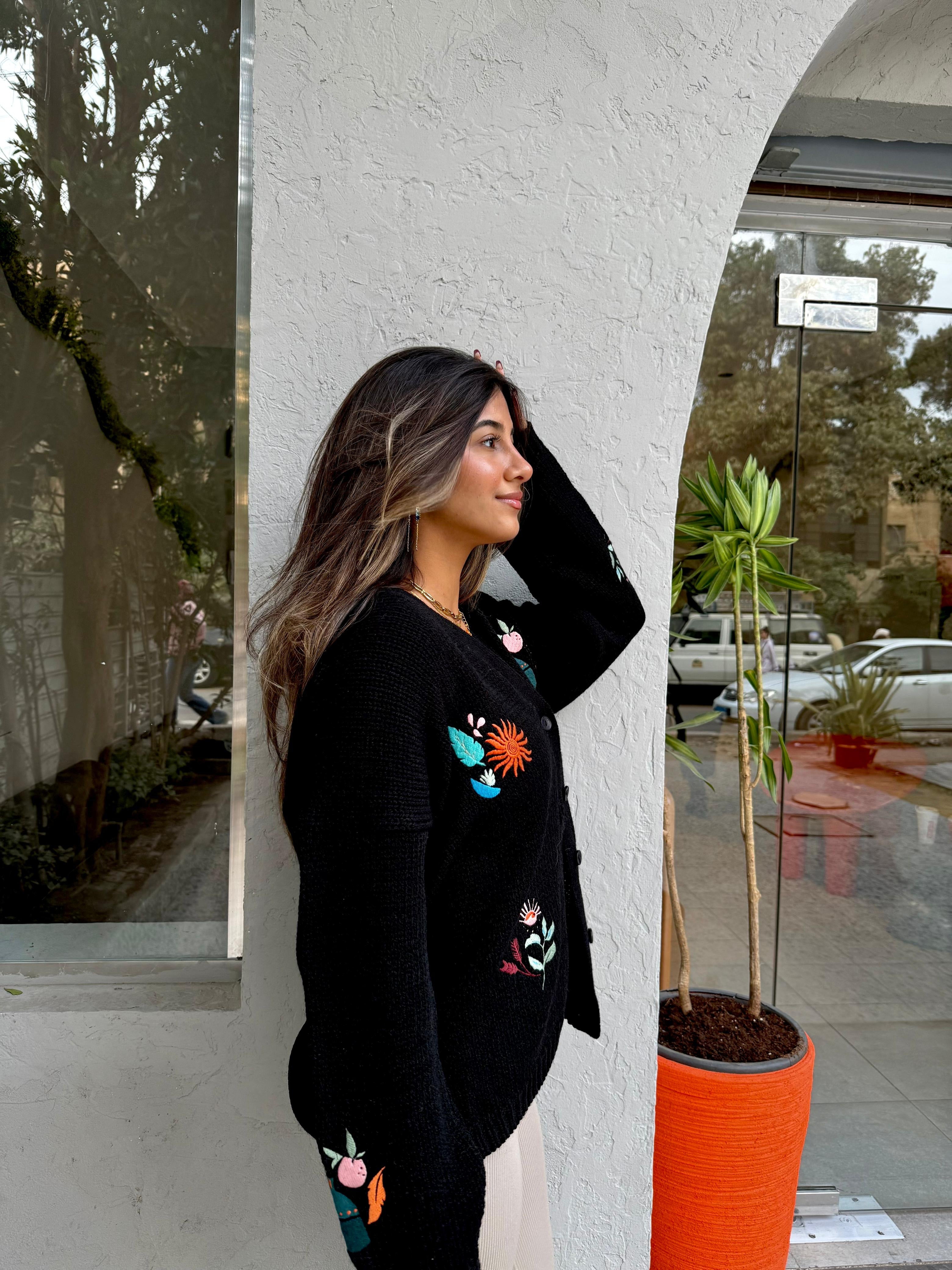 Image of Black Knit Cardigan