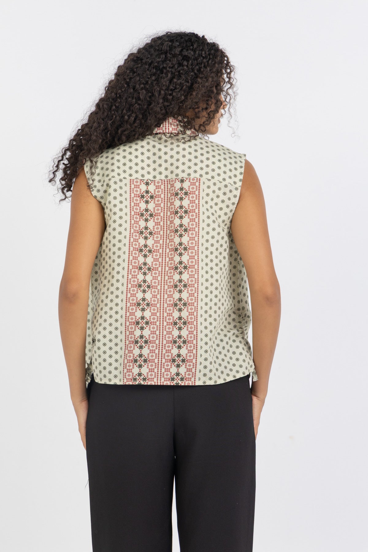 Whispered Fields Linen Vest