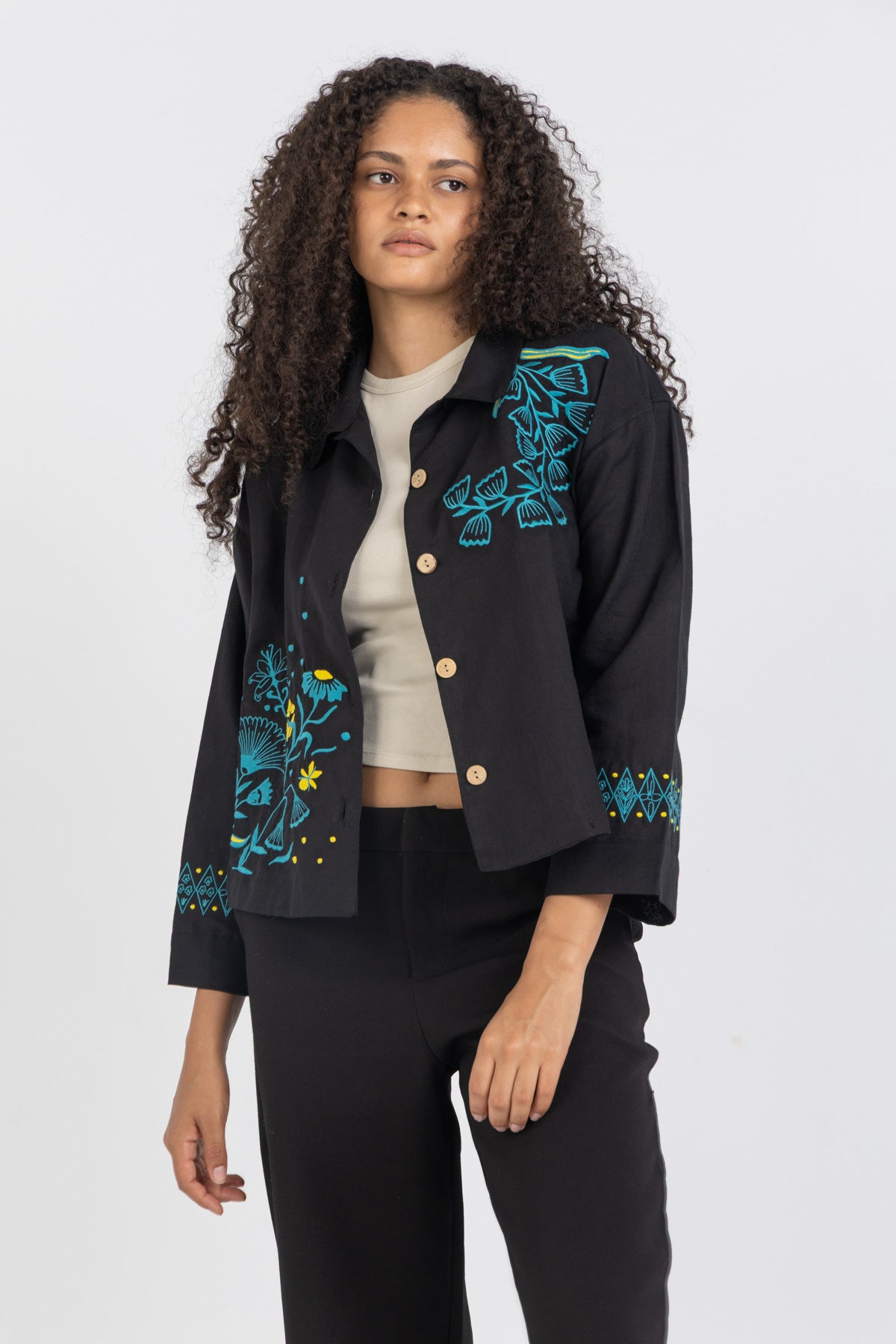 Linen Bloom Short Jacket