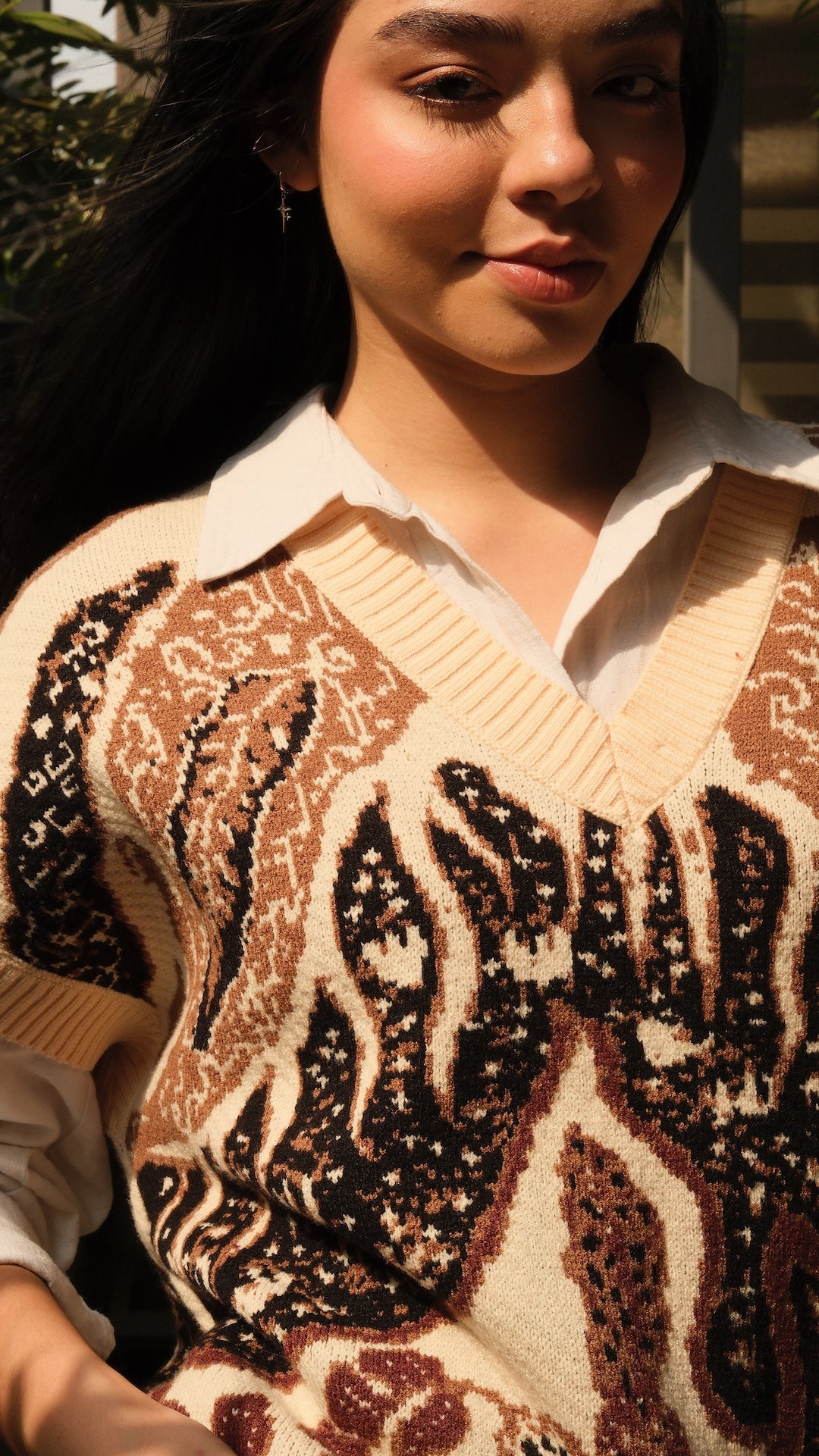 Image of Brown Olea Vest