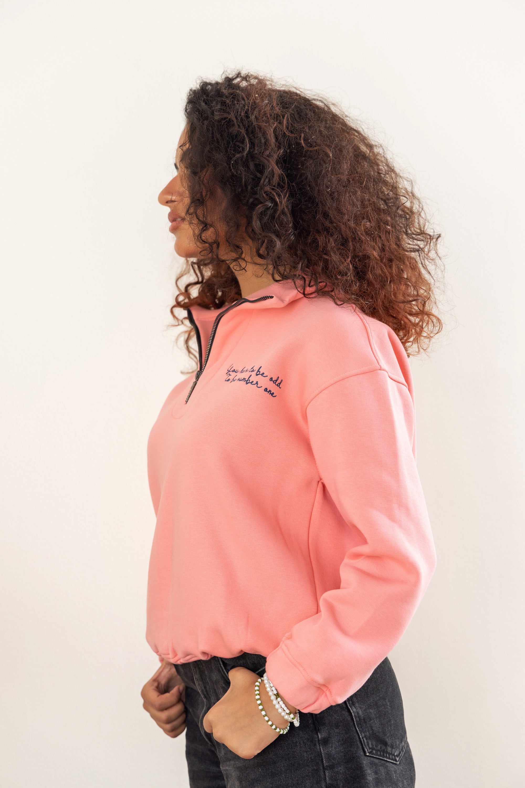 Oversized Sweatshirt - Blush Pink - Callista