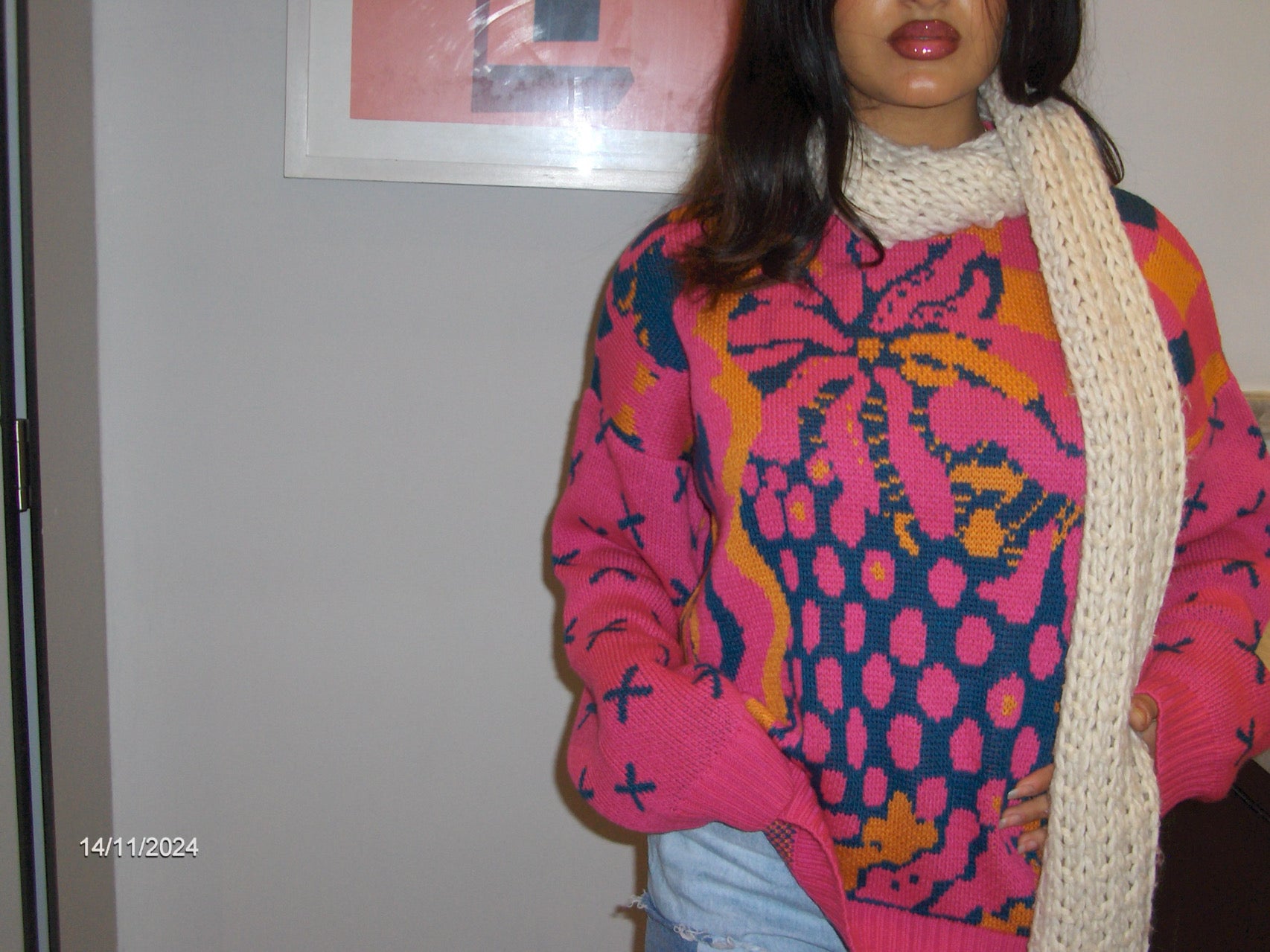 Image of Pink Knit Pullover – Classic with a Twist
