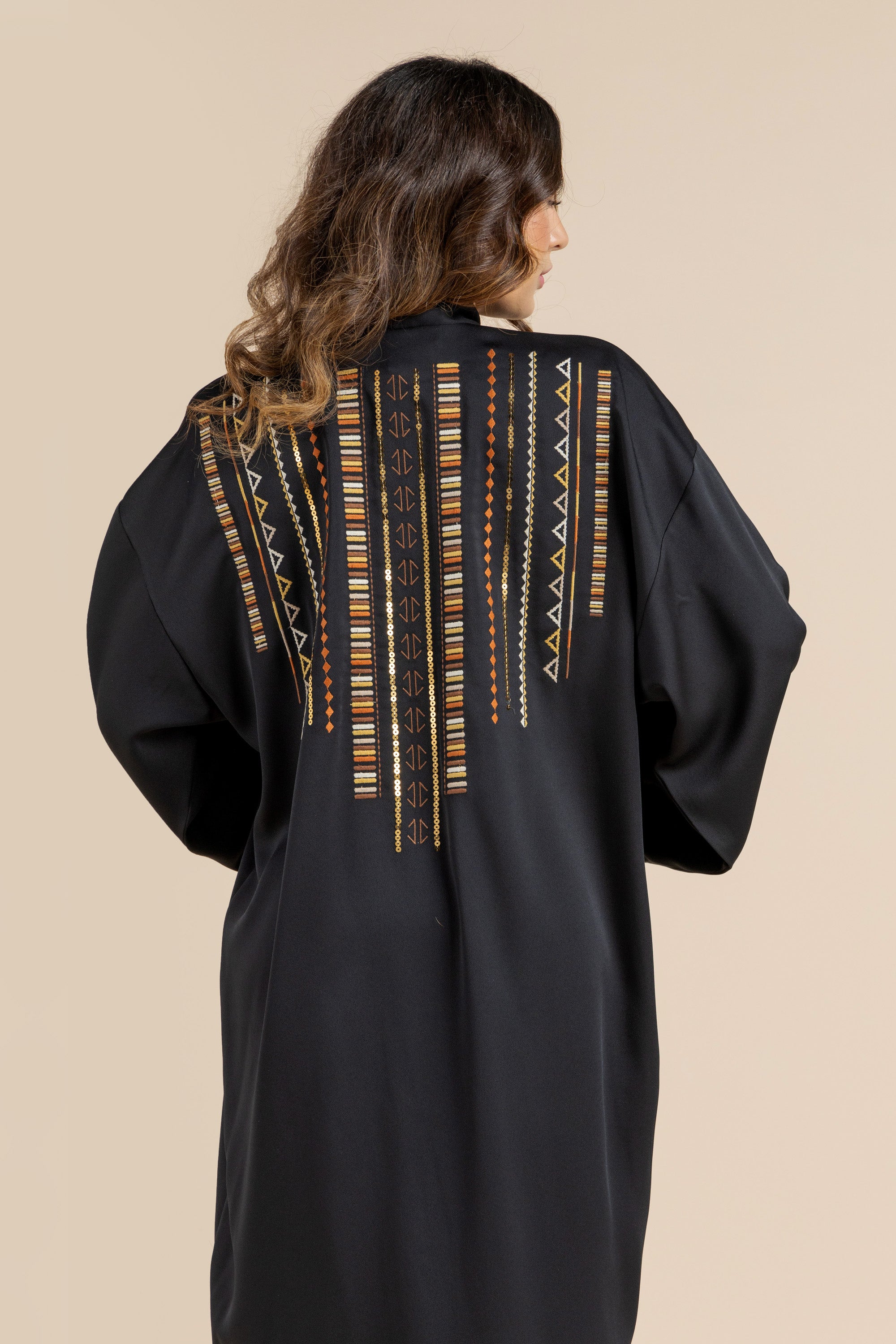 Black Ethereal Crepe cardigan