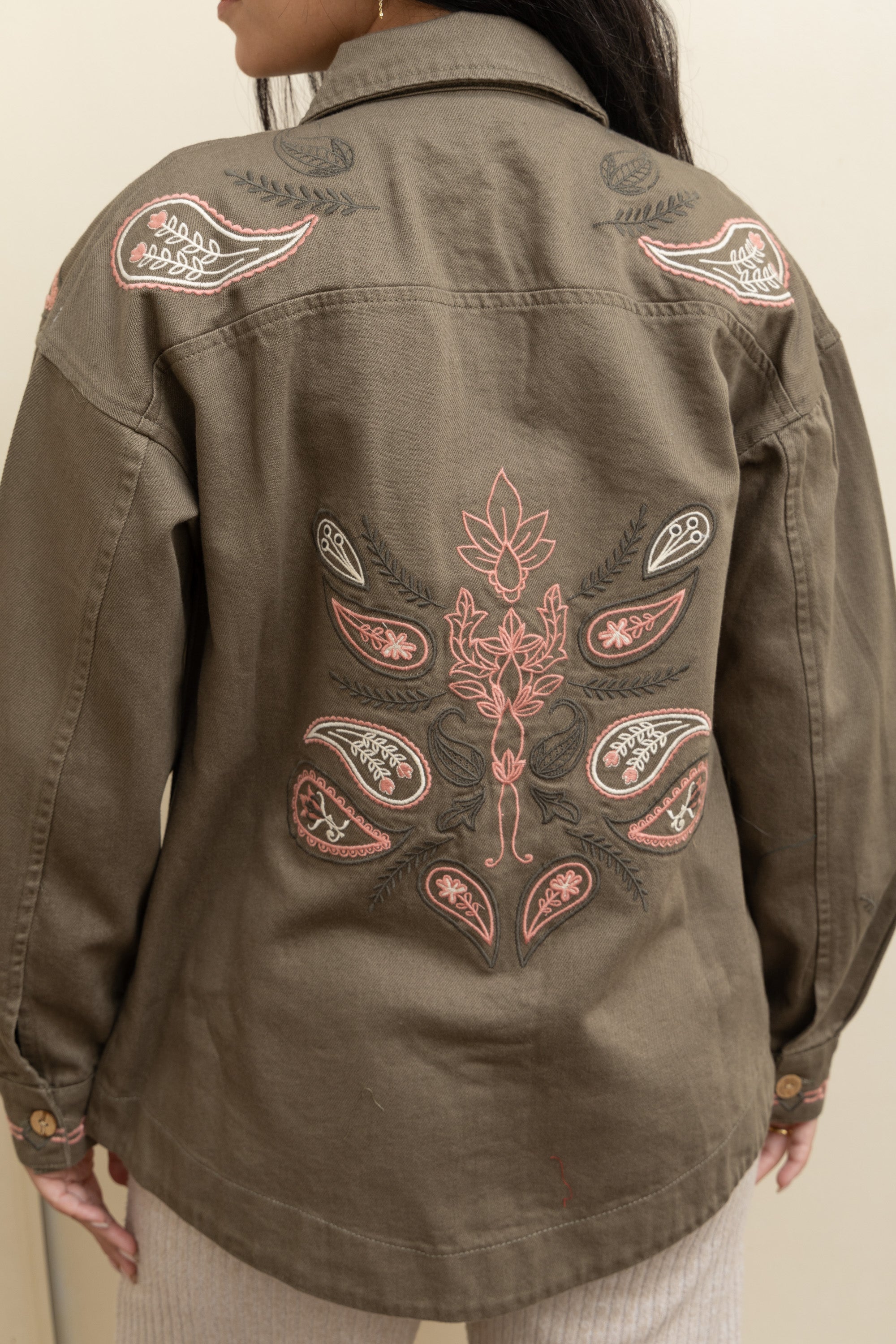 Image of Olive Gabardine Jacket – Sophisticated, and Timeless