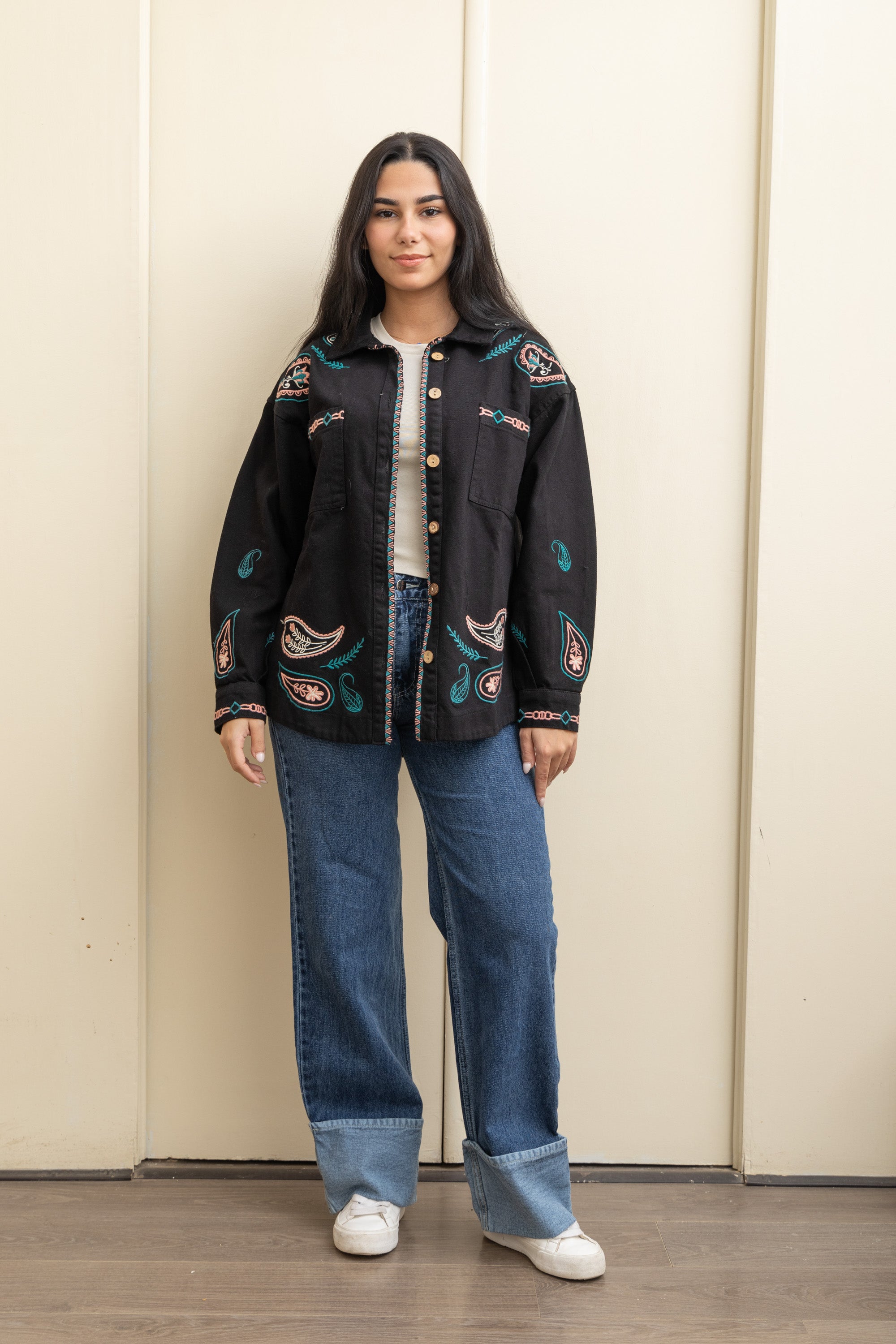 Image of Black Gabardine Jacket – Sleek, Sophisticated, and Timeless