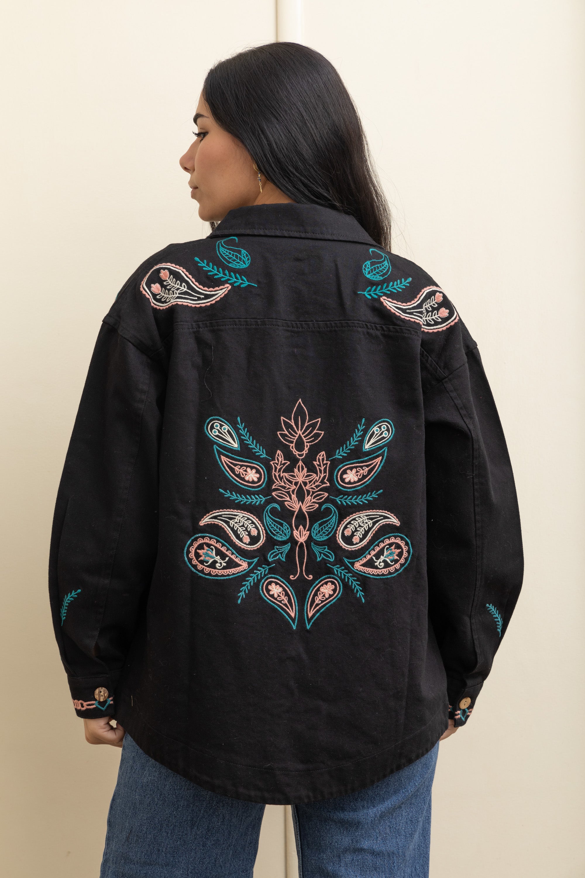 Image of Black Gabardine Jacket – Sleek, Sophisticated, and Timeless