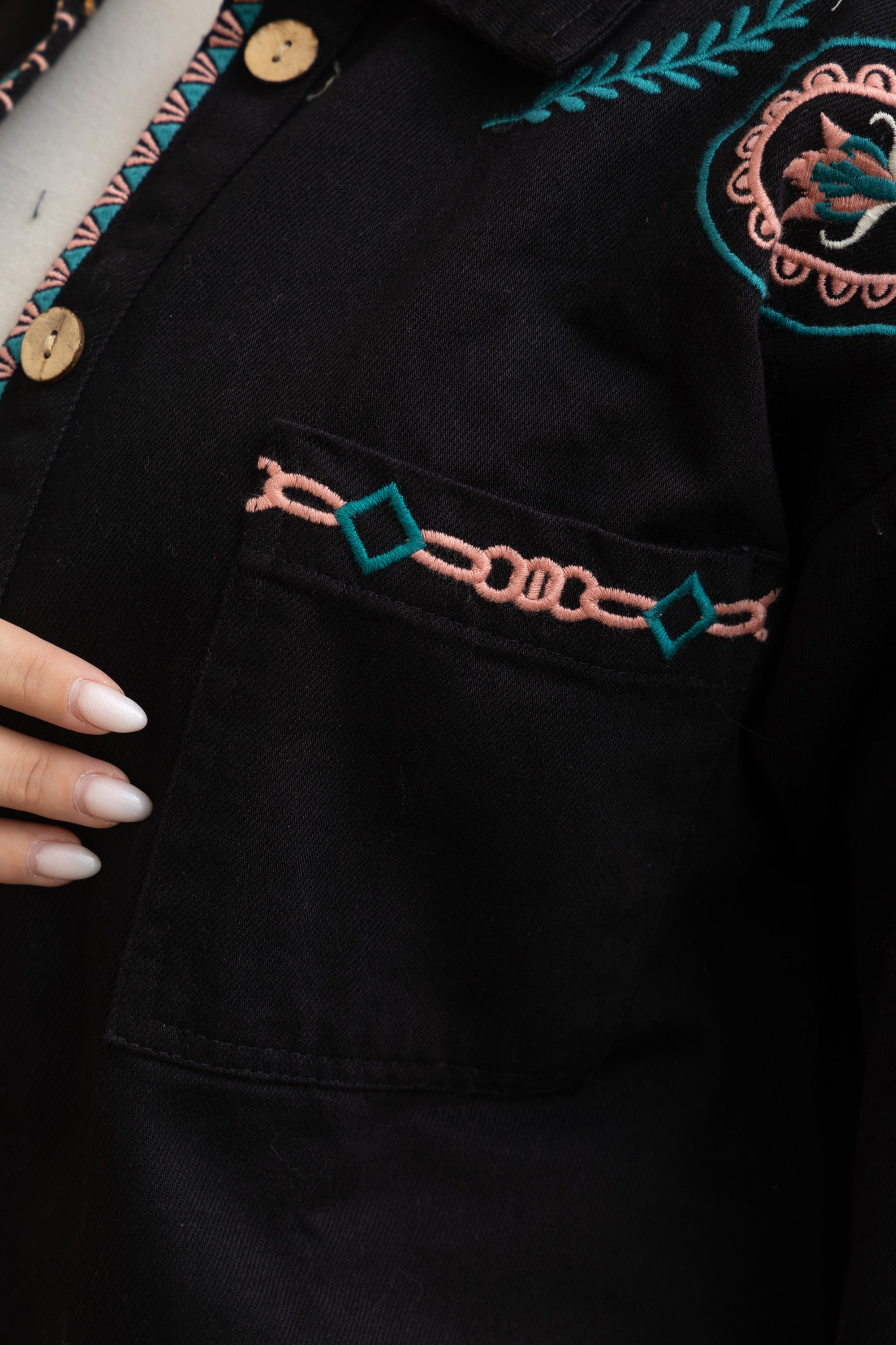 Image of Black Gabardine Jacket – Sleek, Sophisticated, and Timeless