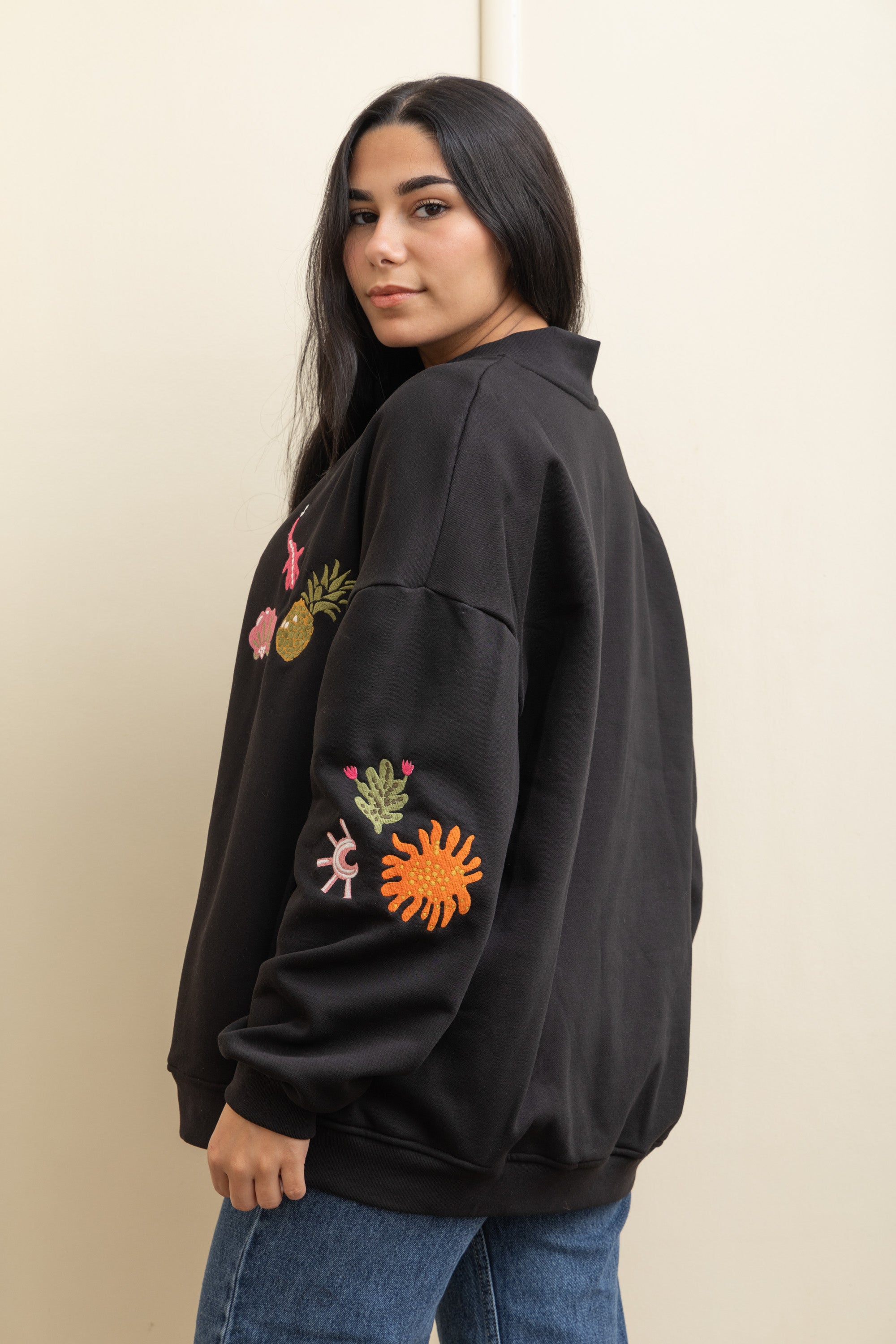Black Casual Cool Oversized Cotton Jacket
