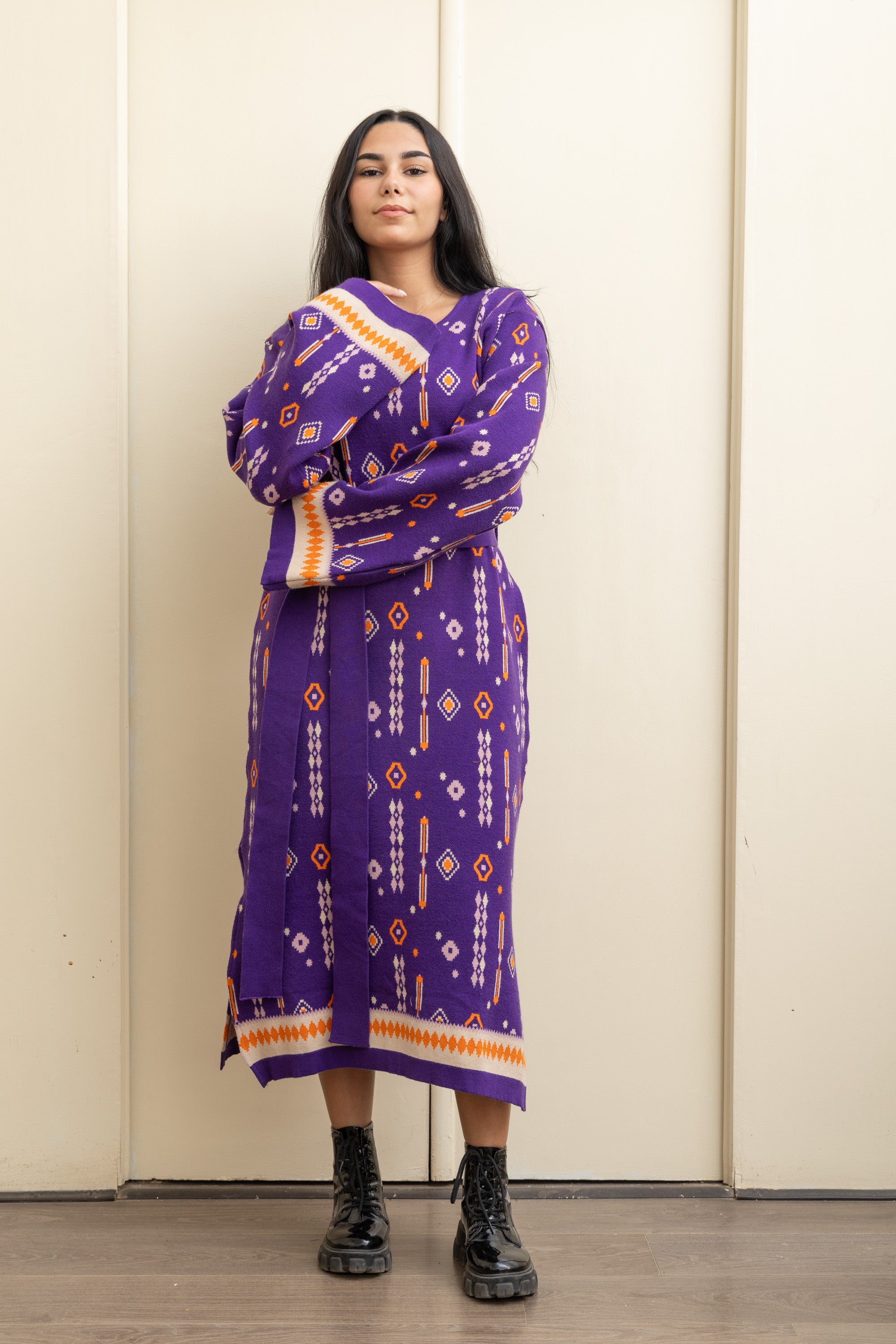 Image of Purple Effortless Knit Maxi Dress – Style with Every Step