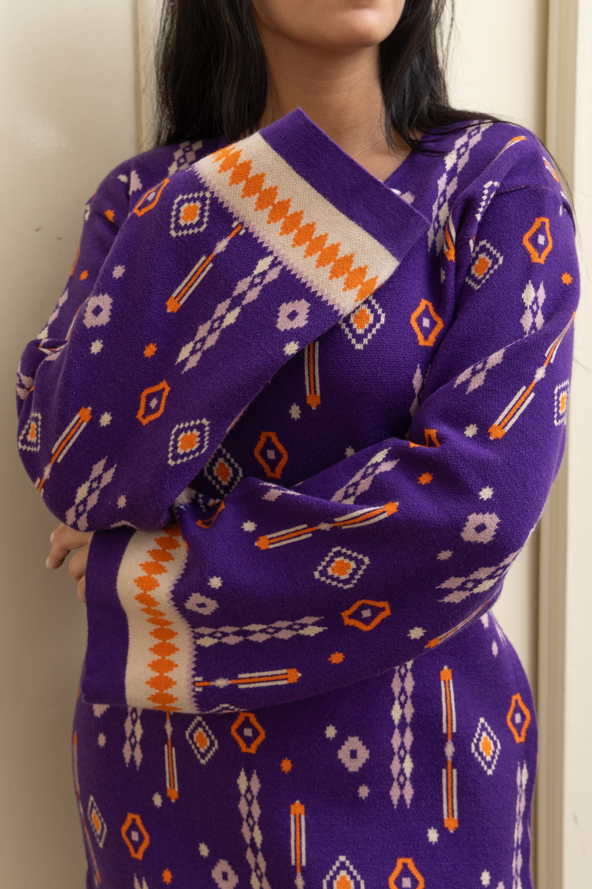 Image of Purple Effortless Knit Maxi Dress – Style with Every Step