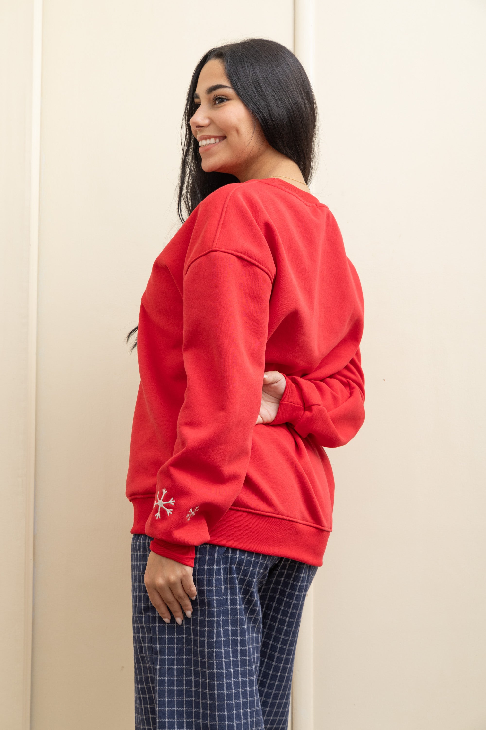 Image of Christmas Checkered Pajama - Red