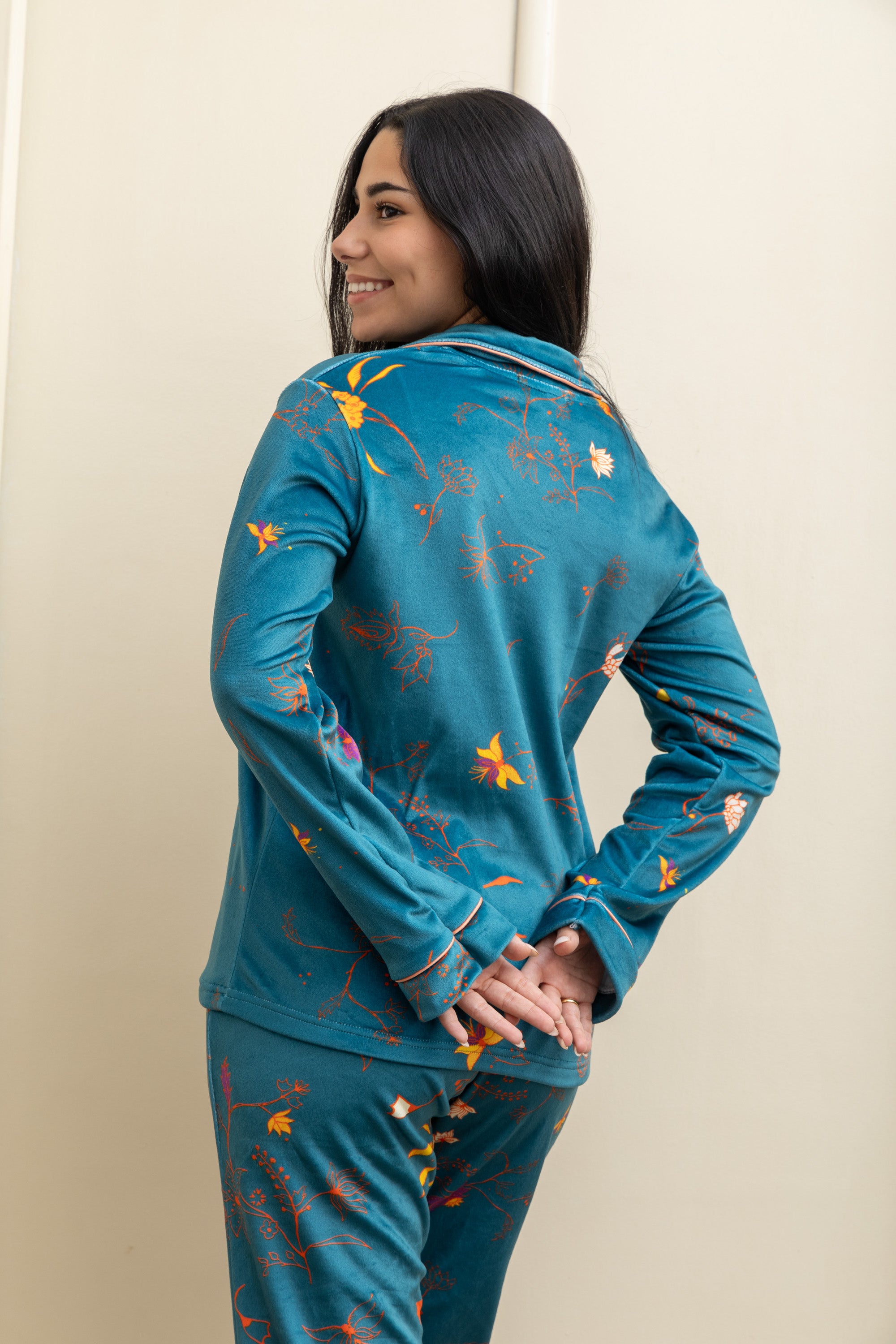 Image of Aqua Velvet-Touch Pajama - Sweet Dreams