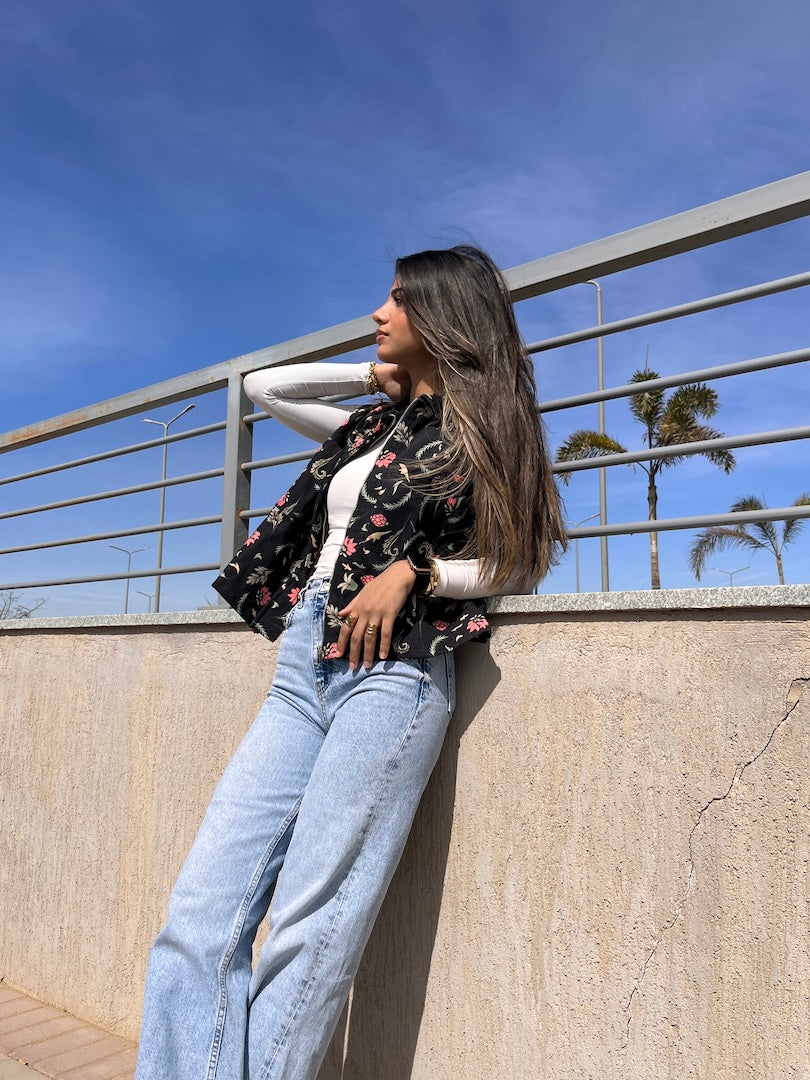 Image of Gabardine Patterned Vest