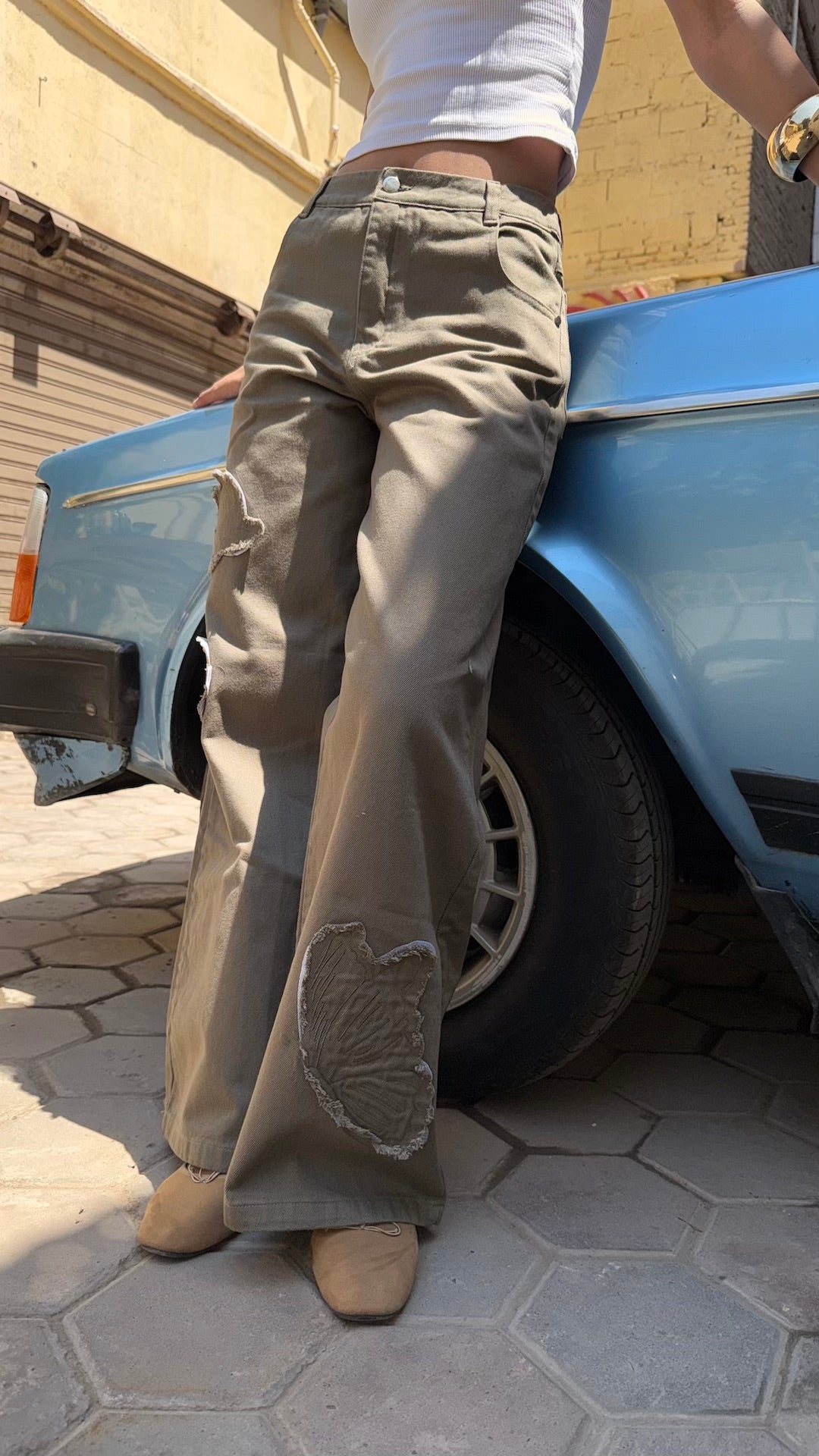 Image of Blooming Strength Olive Pants