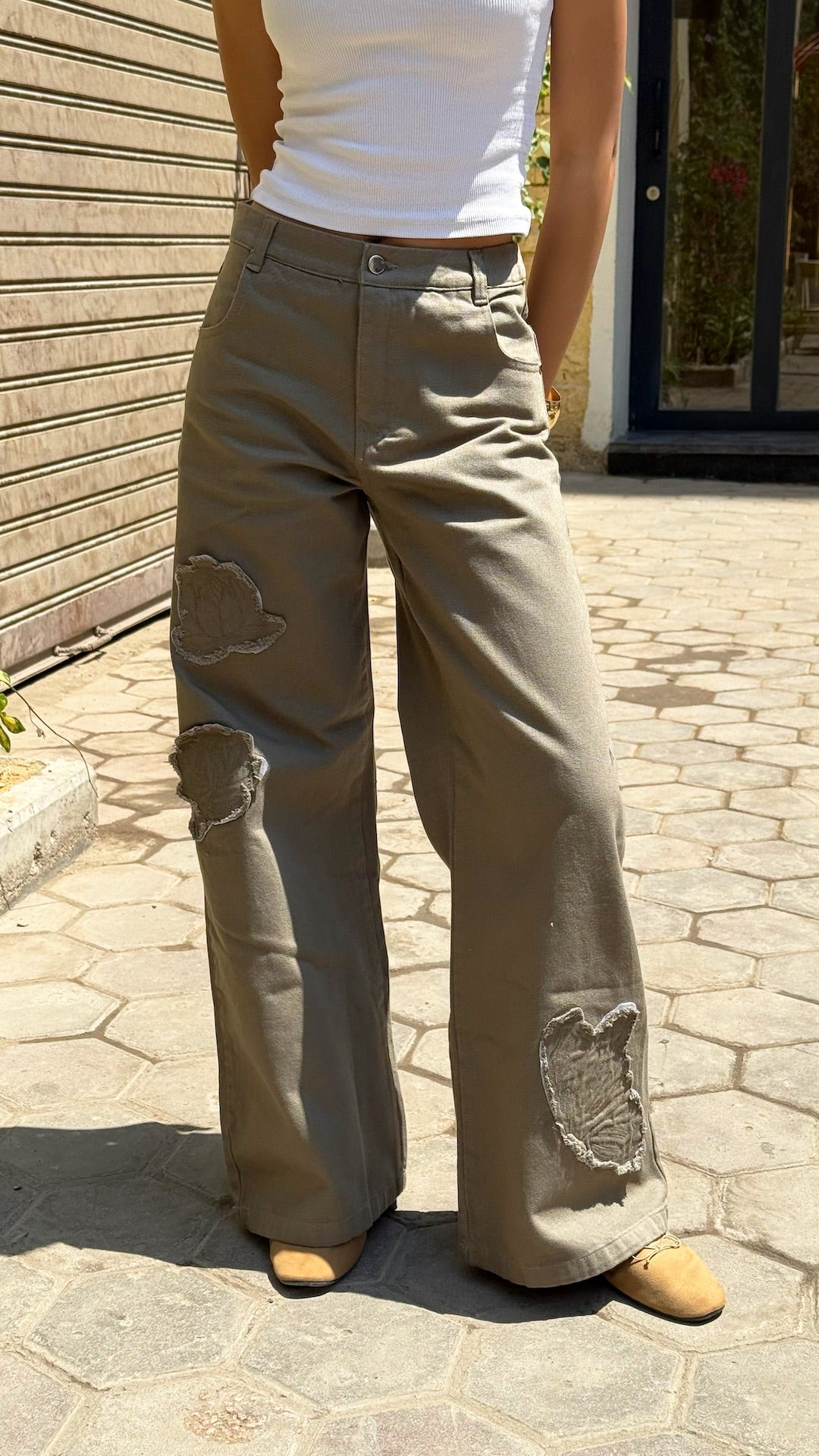 Image of Blooming Strength Olive Pants