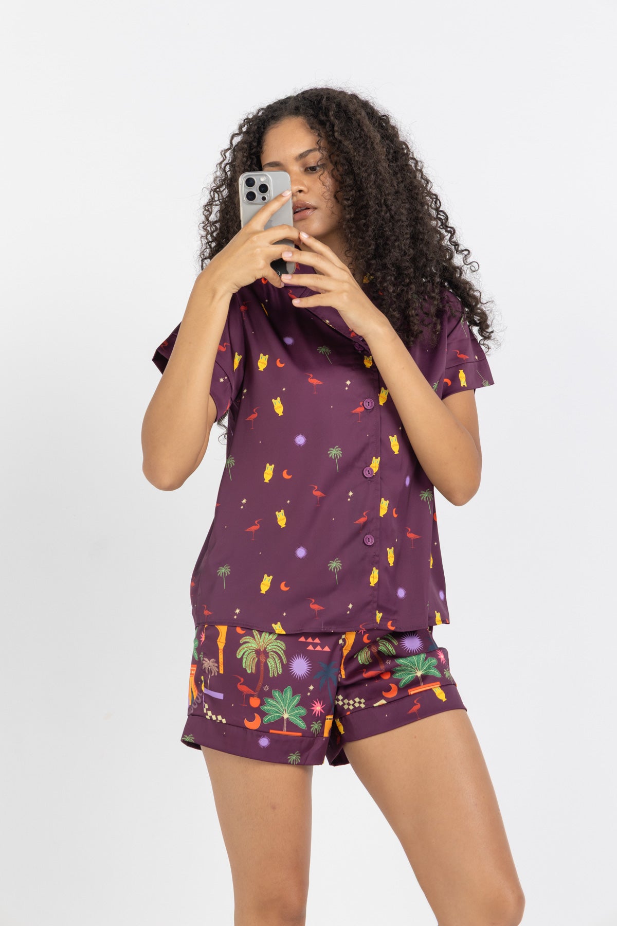 Haze Petal Short Pajama Set