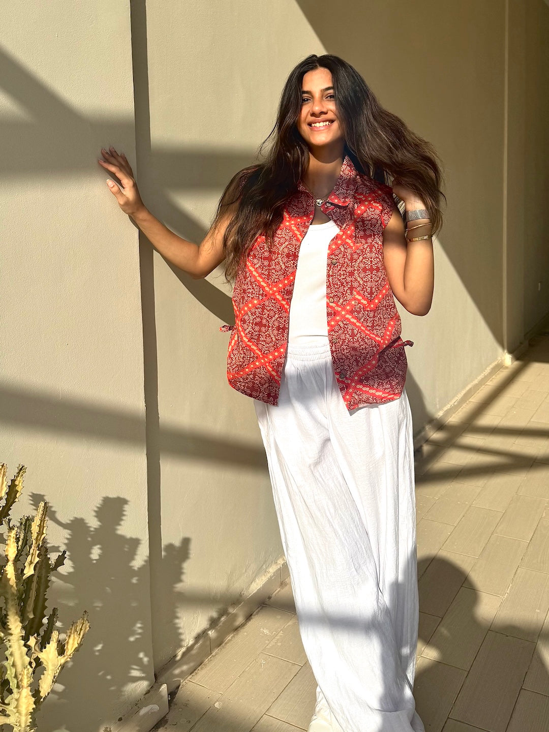 Whispered Fields Linen Vest