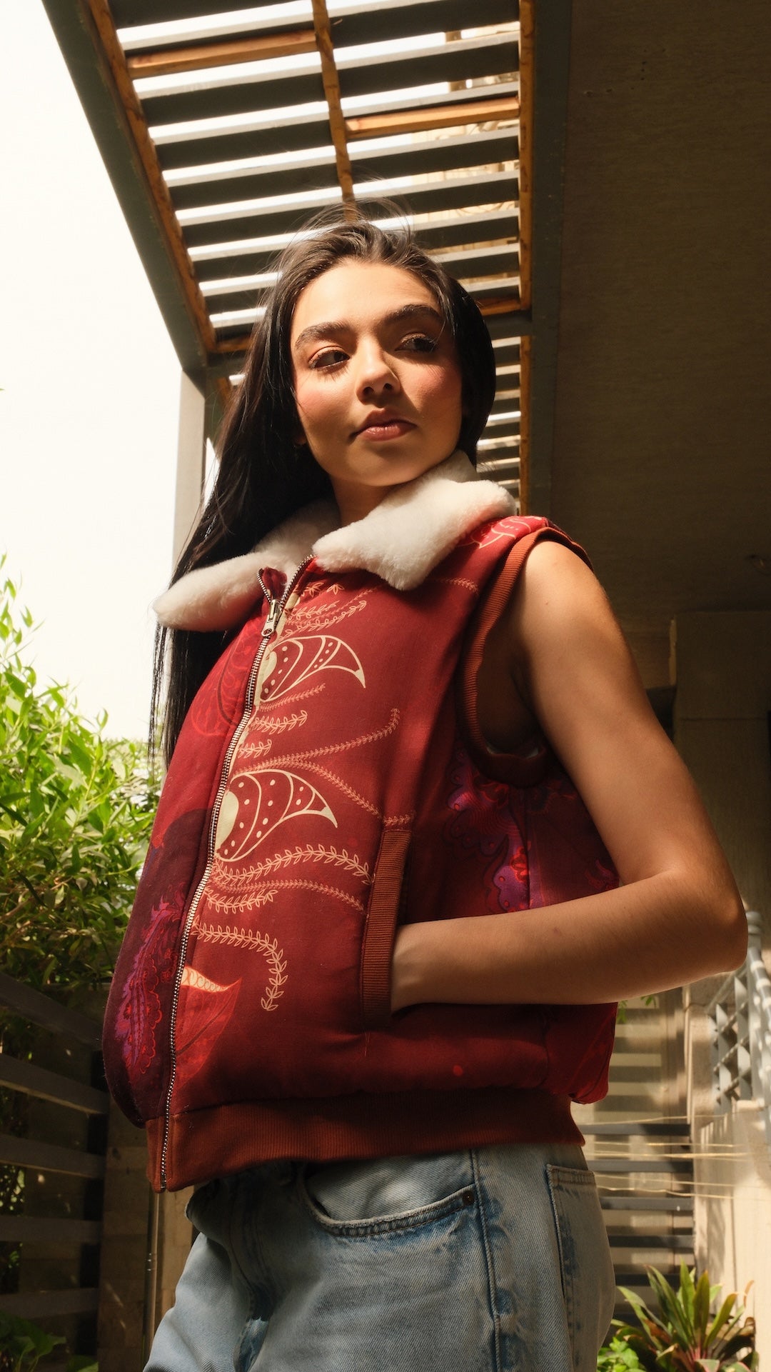 Image of Woven Tales Vest (Orange)
