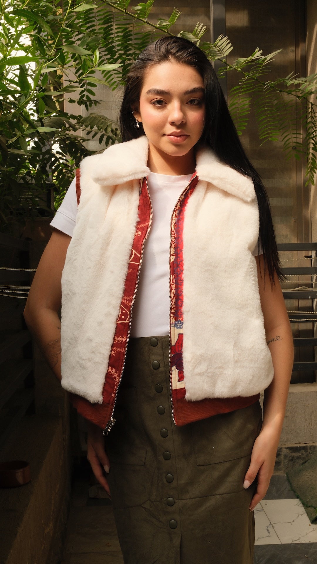 Image of Woven Tales Vest (Orange)