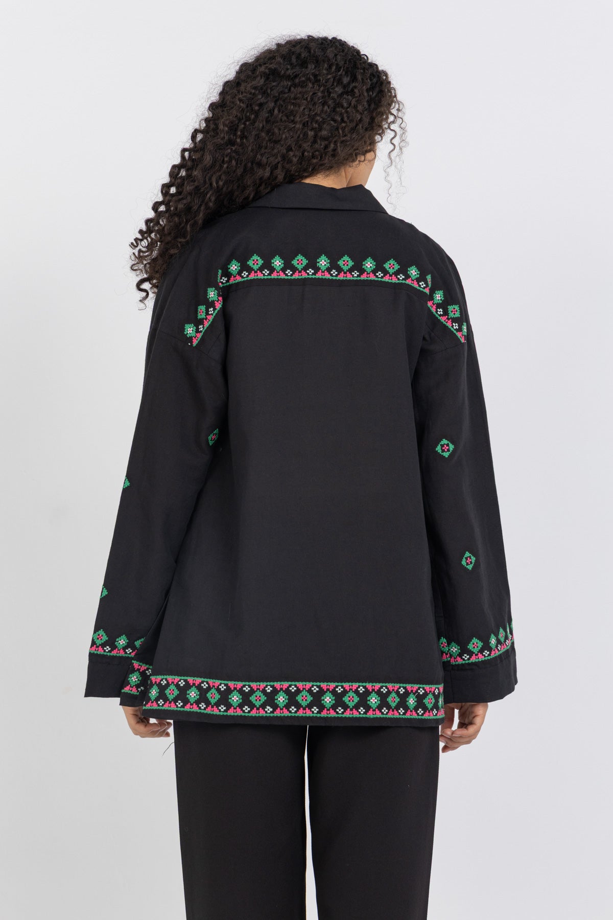 Linen Bloom Long Jacket