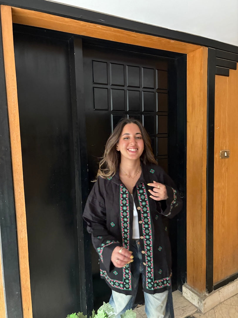 Image of Linen Bloom Long Jacket