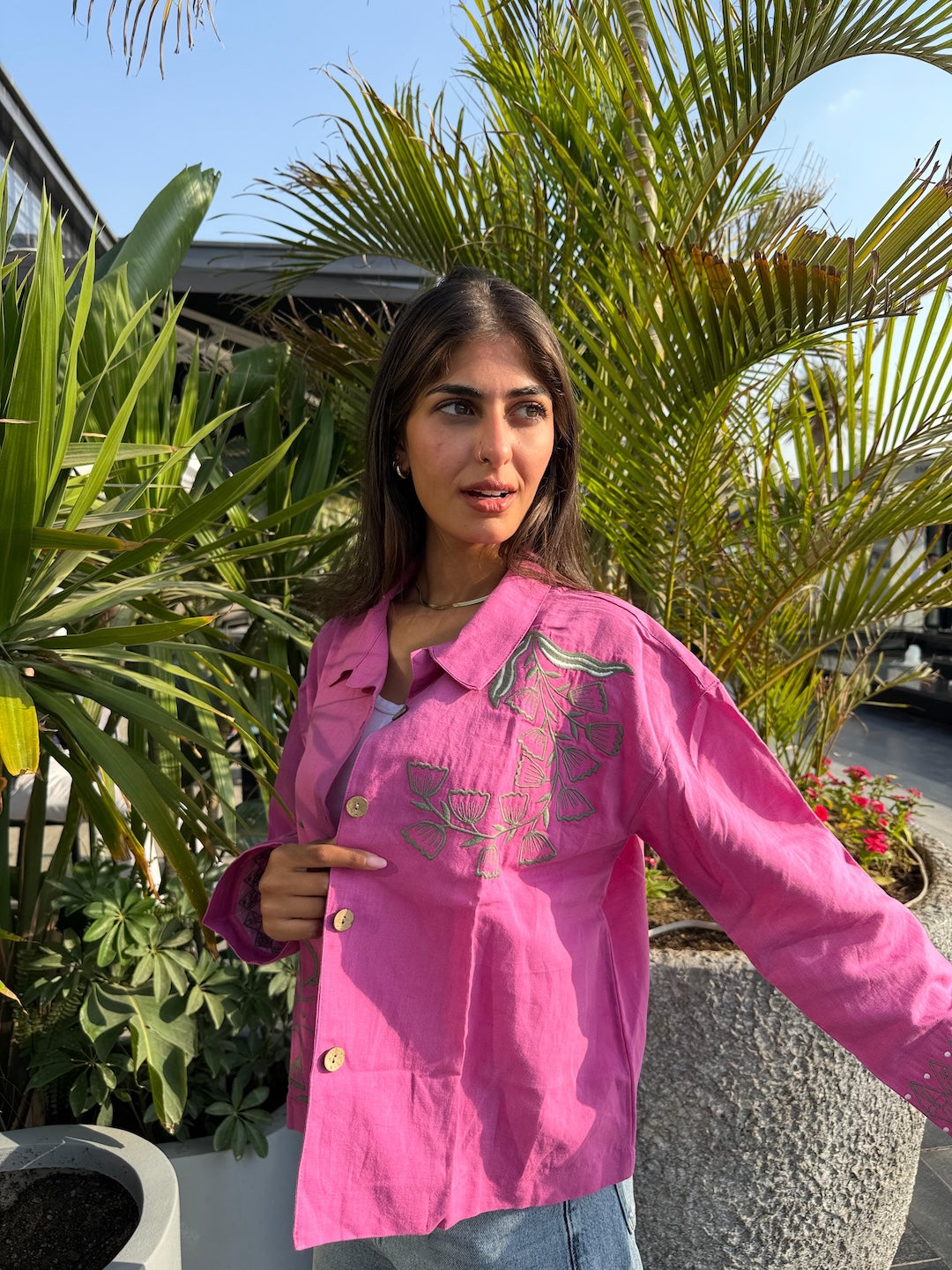 Image of Linen Bloom Short Jacket