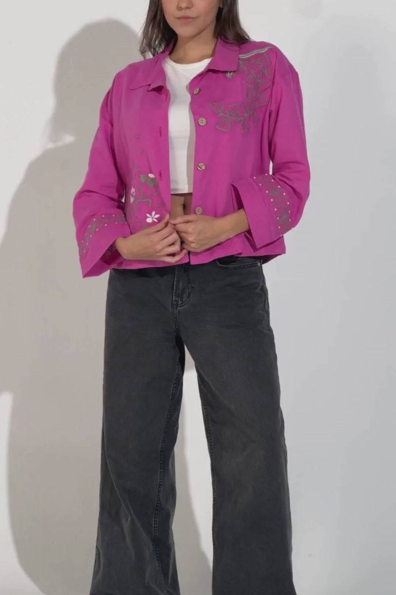 Linen Bloom Short Jacket