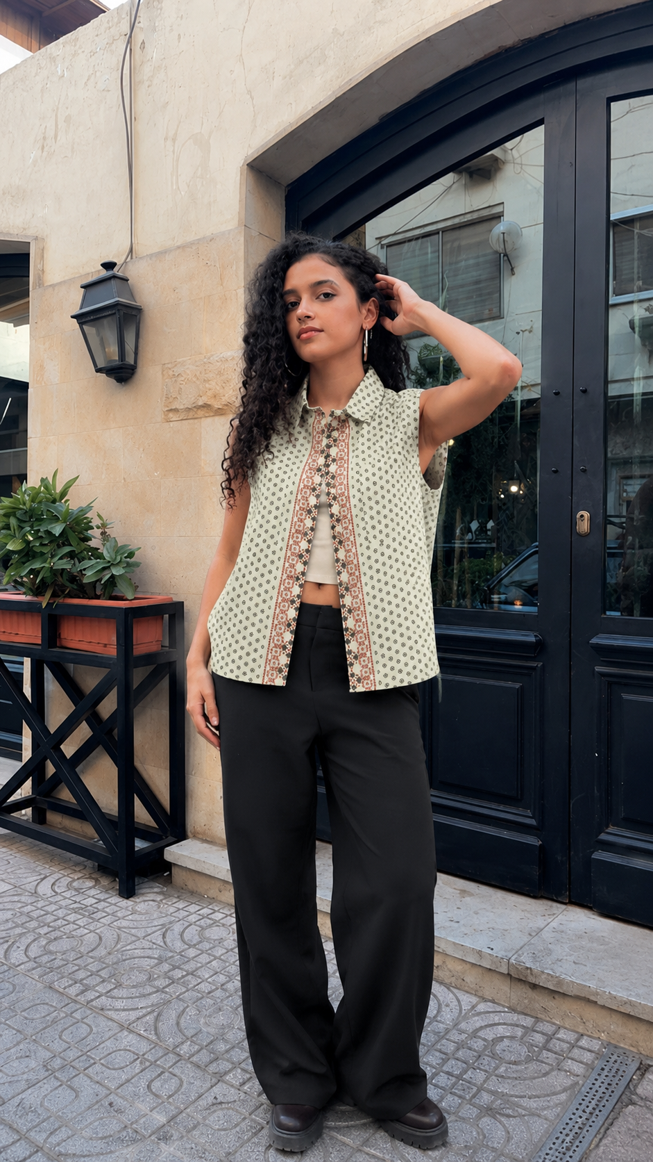 Image of Whispered Fields Linen Vest
