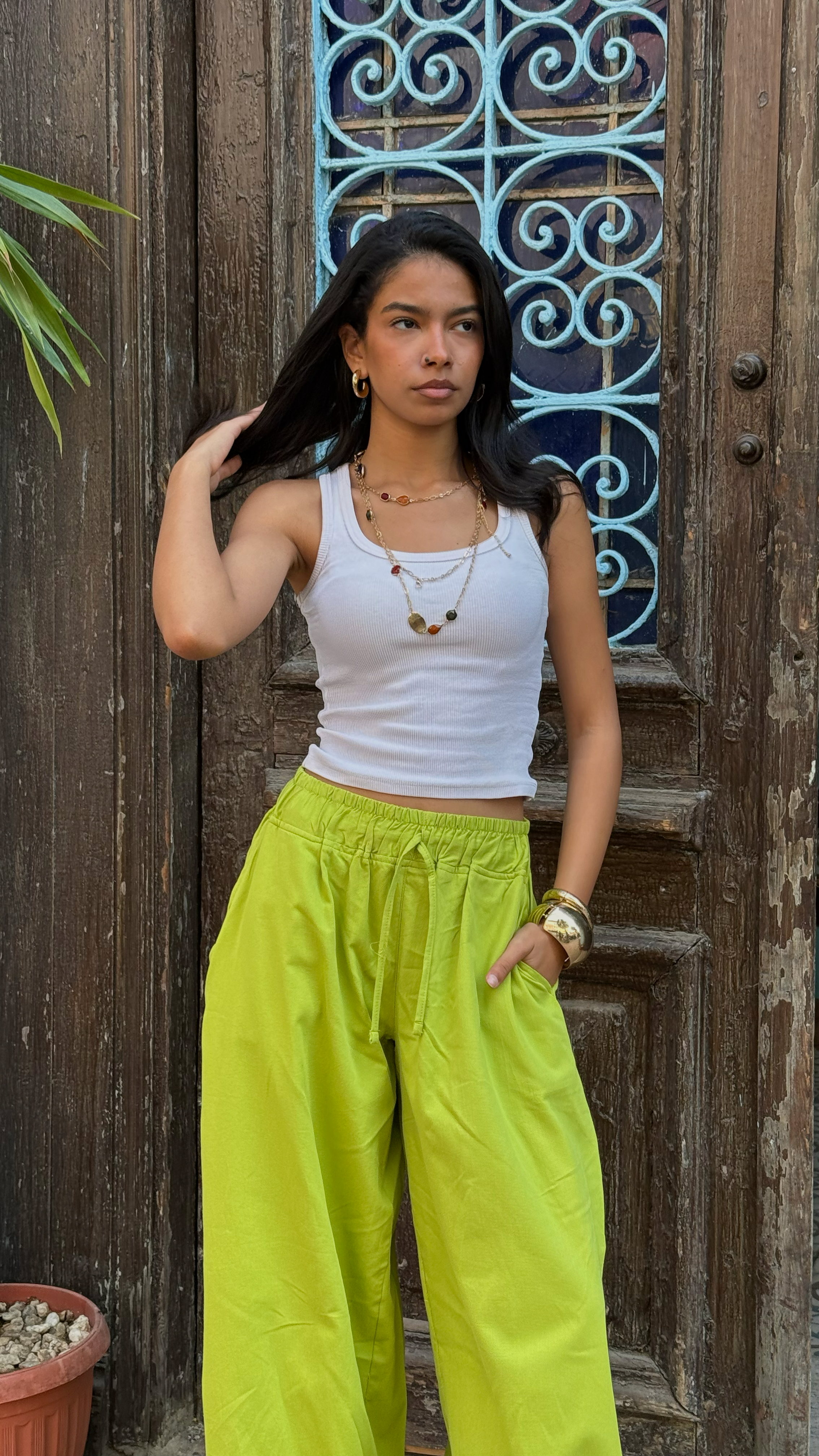 Image of Emotionally Unavailable Lime-Green Pants