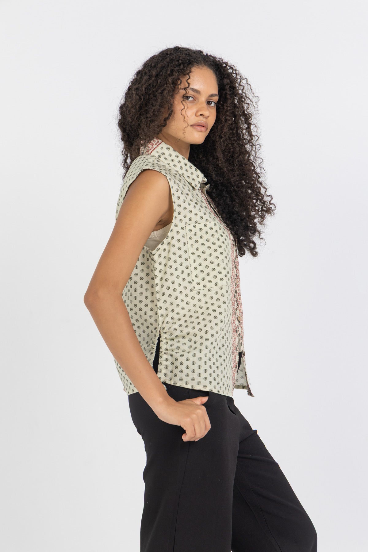 Image of Whispered Fields Linen Vest