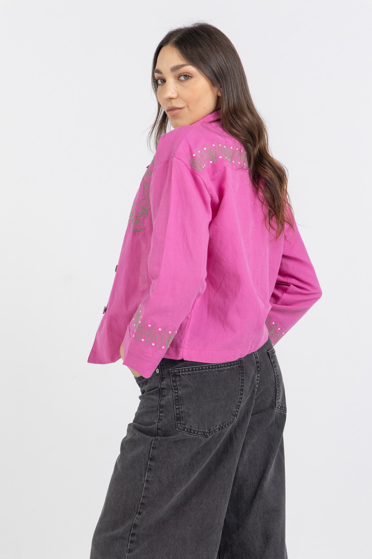 Image of Linen Bloom Short Jacket