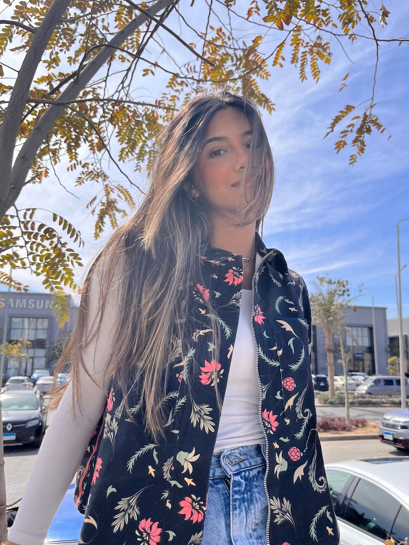 Image of Gabardine Patterned Vest