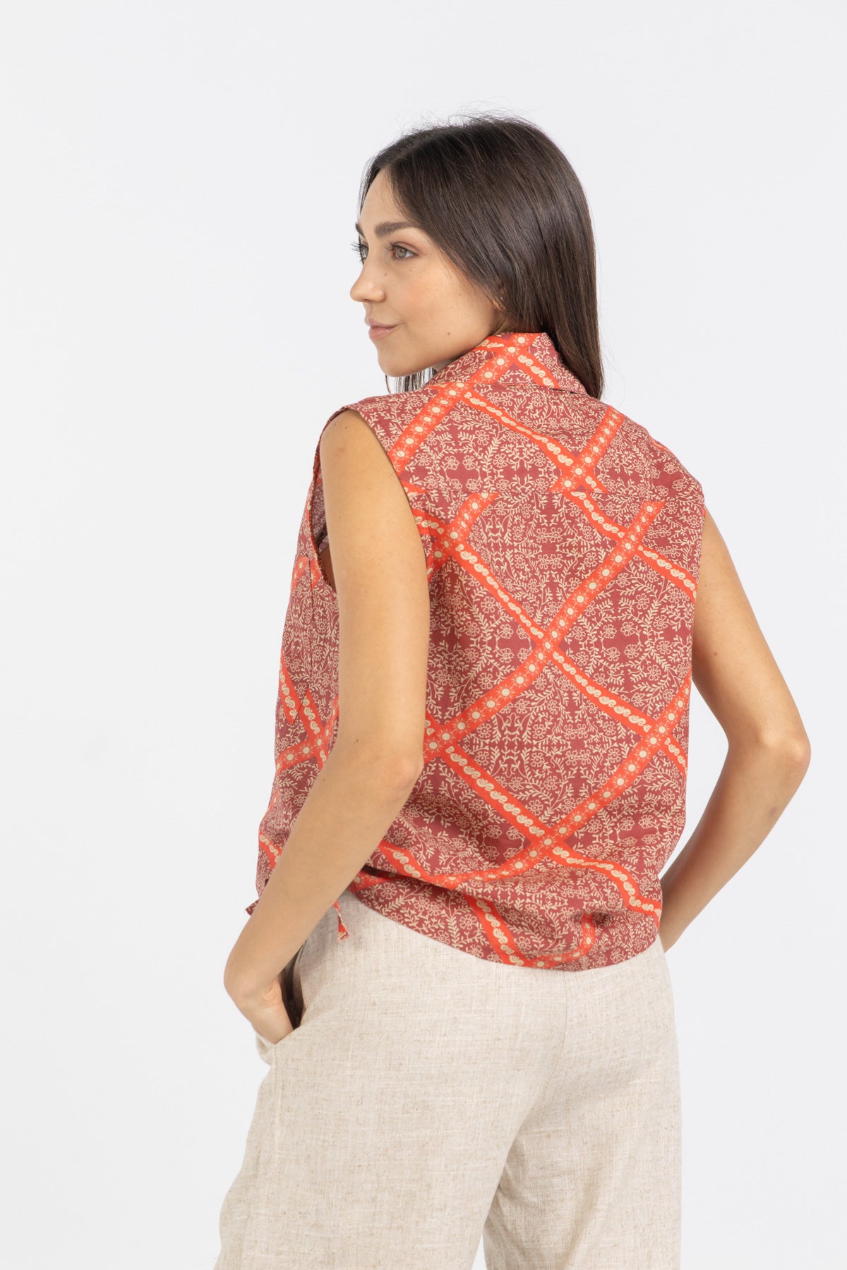 Image of Whispered Fields Linen Vest