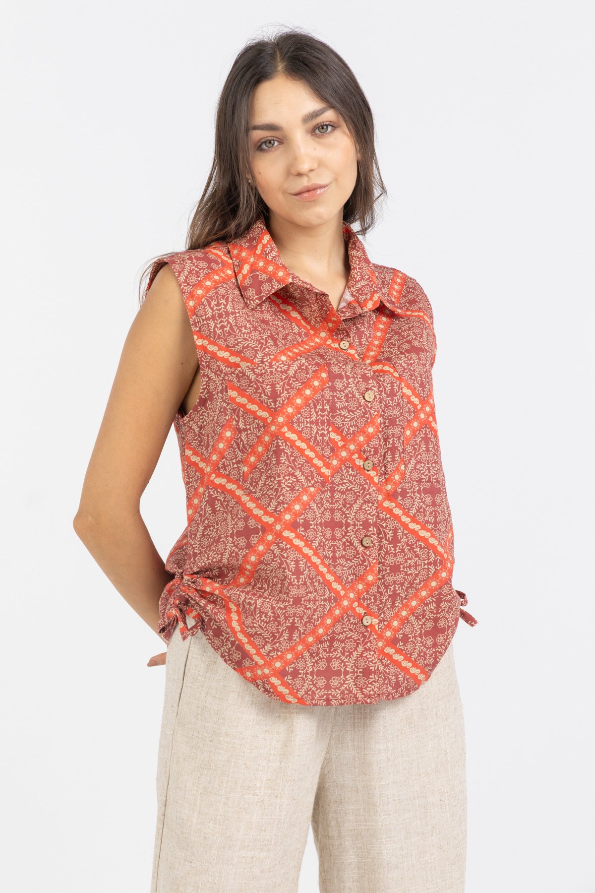 Image of Whispered Fields Linen Vest