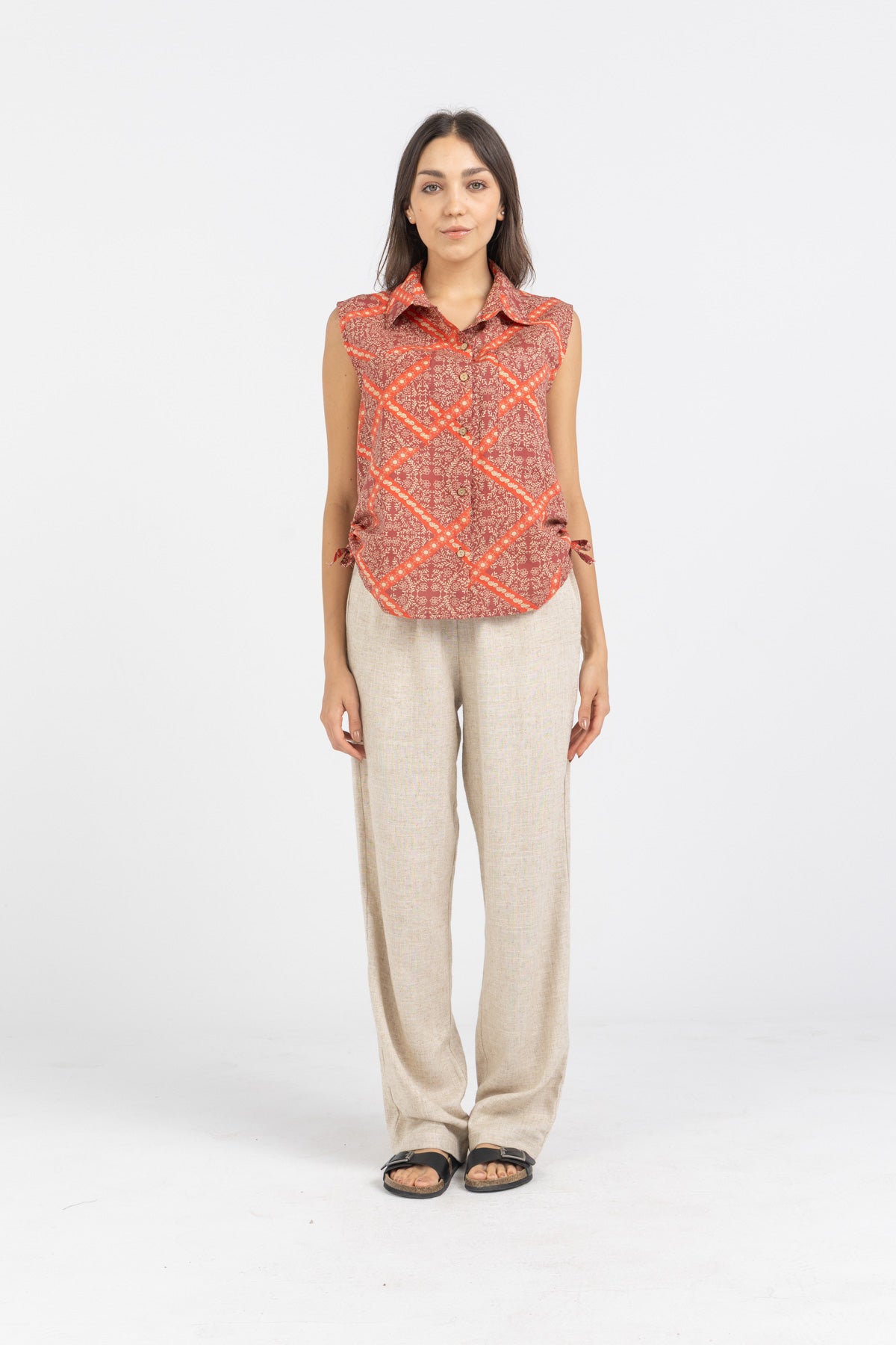 Whispered Fields Linen Vest