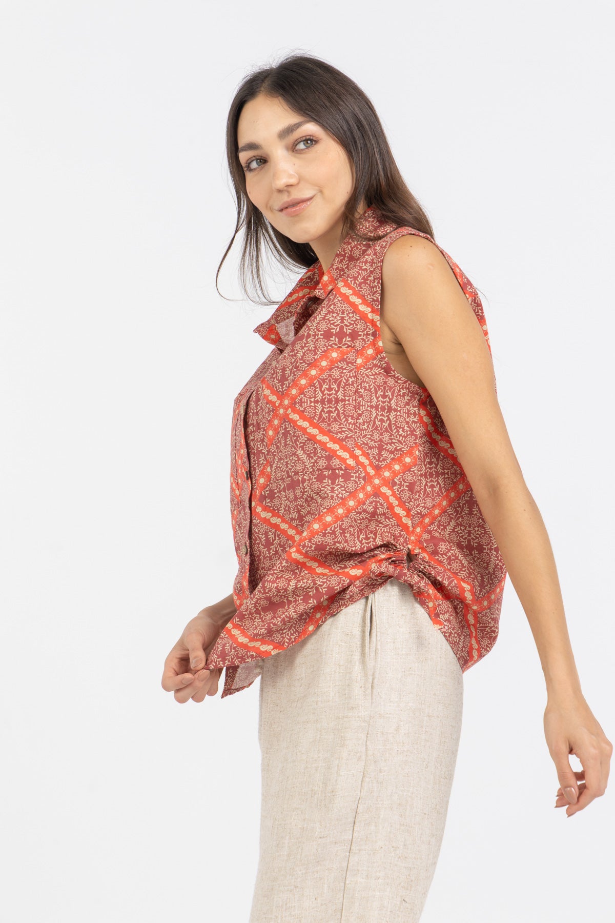 Image of Whispered Fields Linen Vest